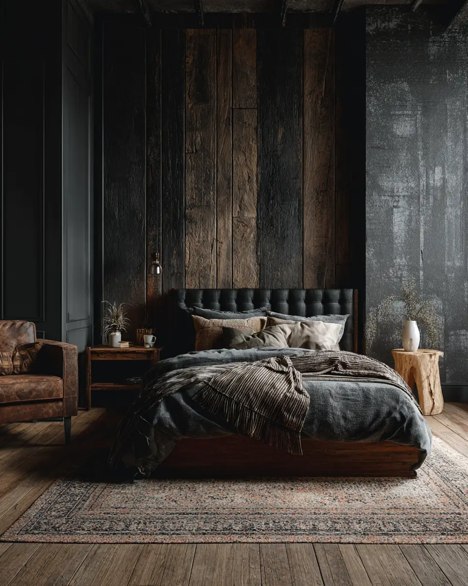 Black Rustic Bedroom Decor Ideas