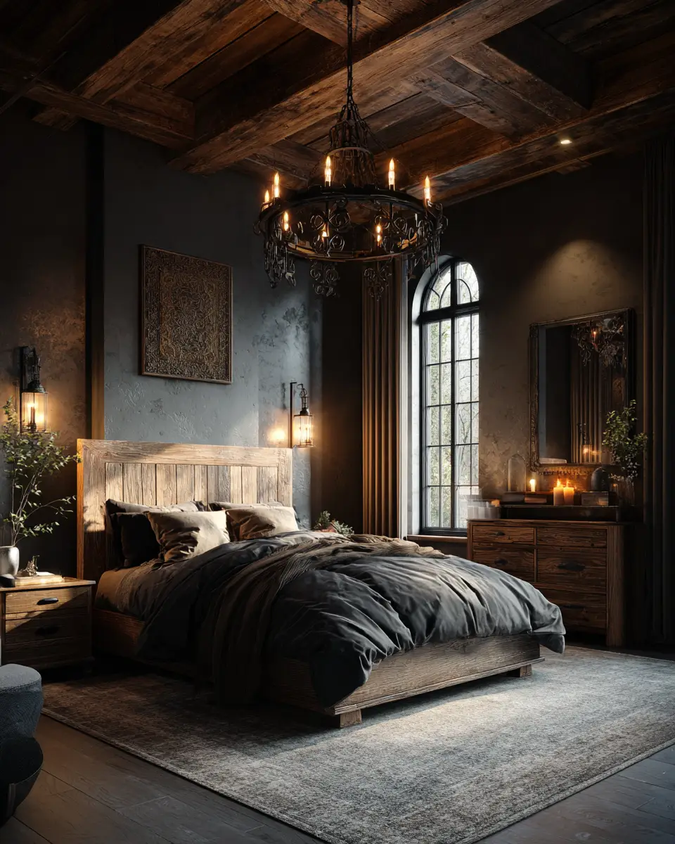 Black Rustic Bedroom Decor Ideas
