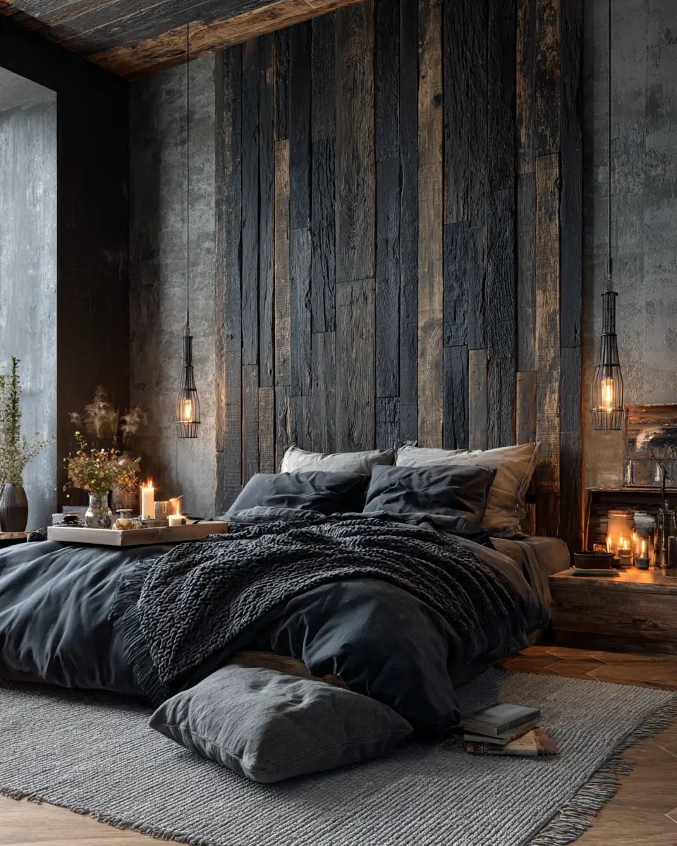 Black Rustic Bedroom Decor Ideas