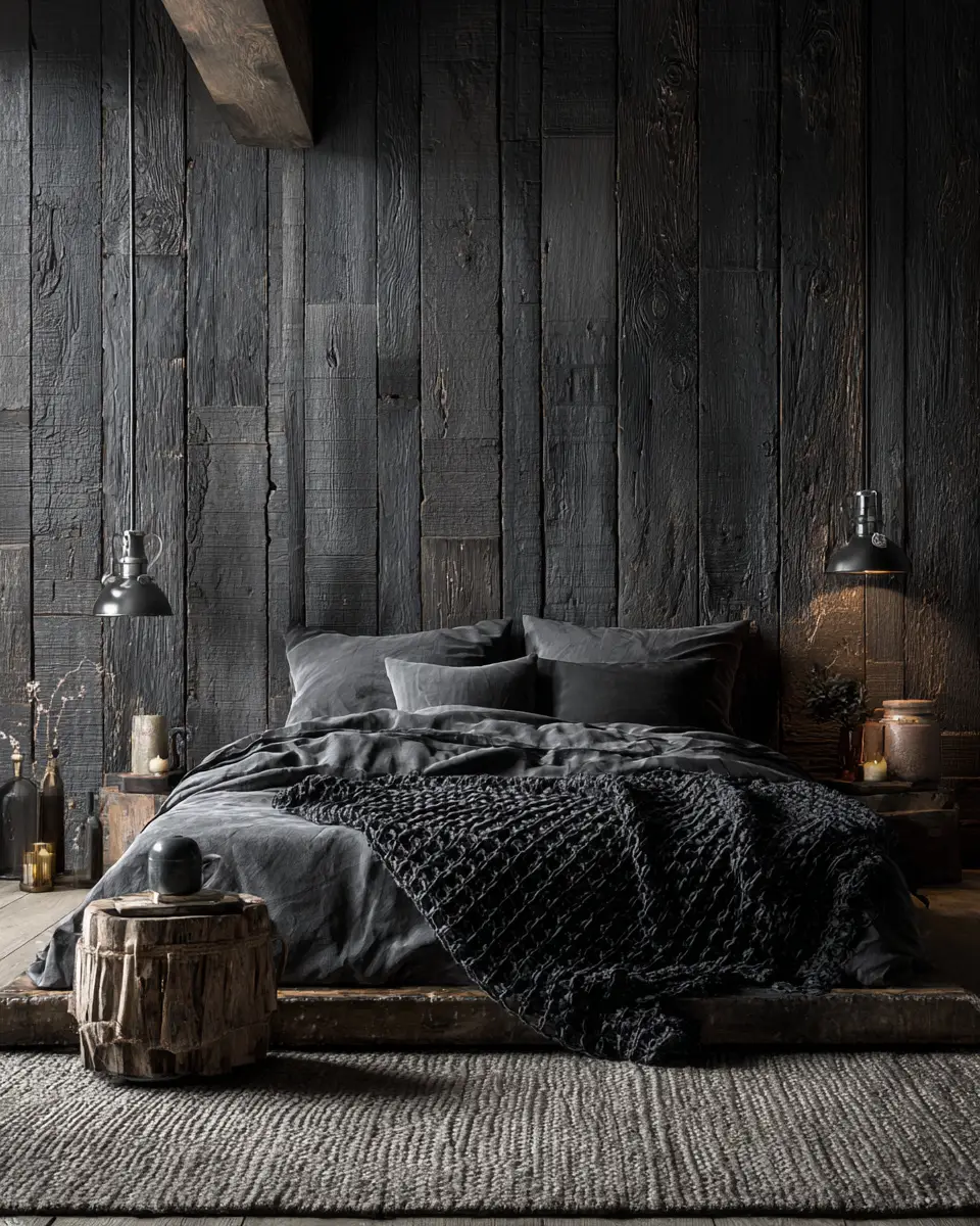 Black Rustic Bedroom Decor Ideas