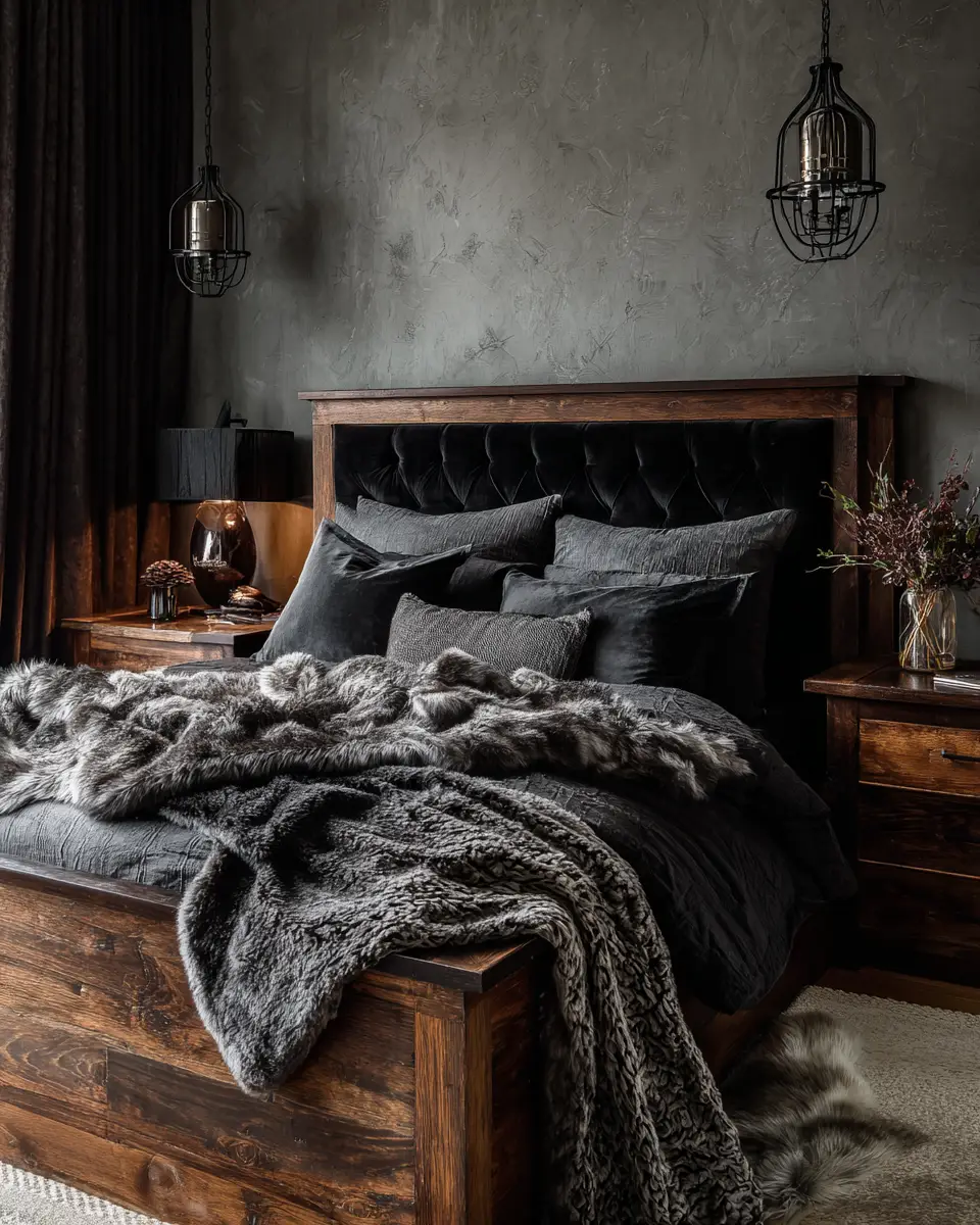 Black Rustic Bedroom Decor Ideas