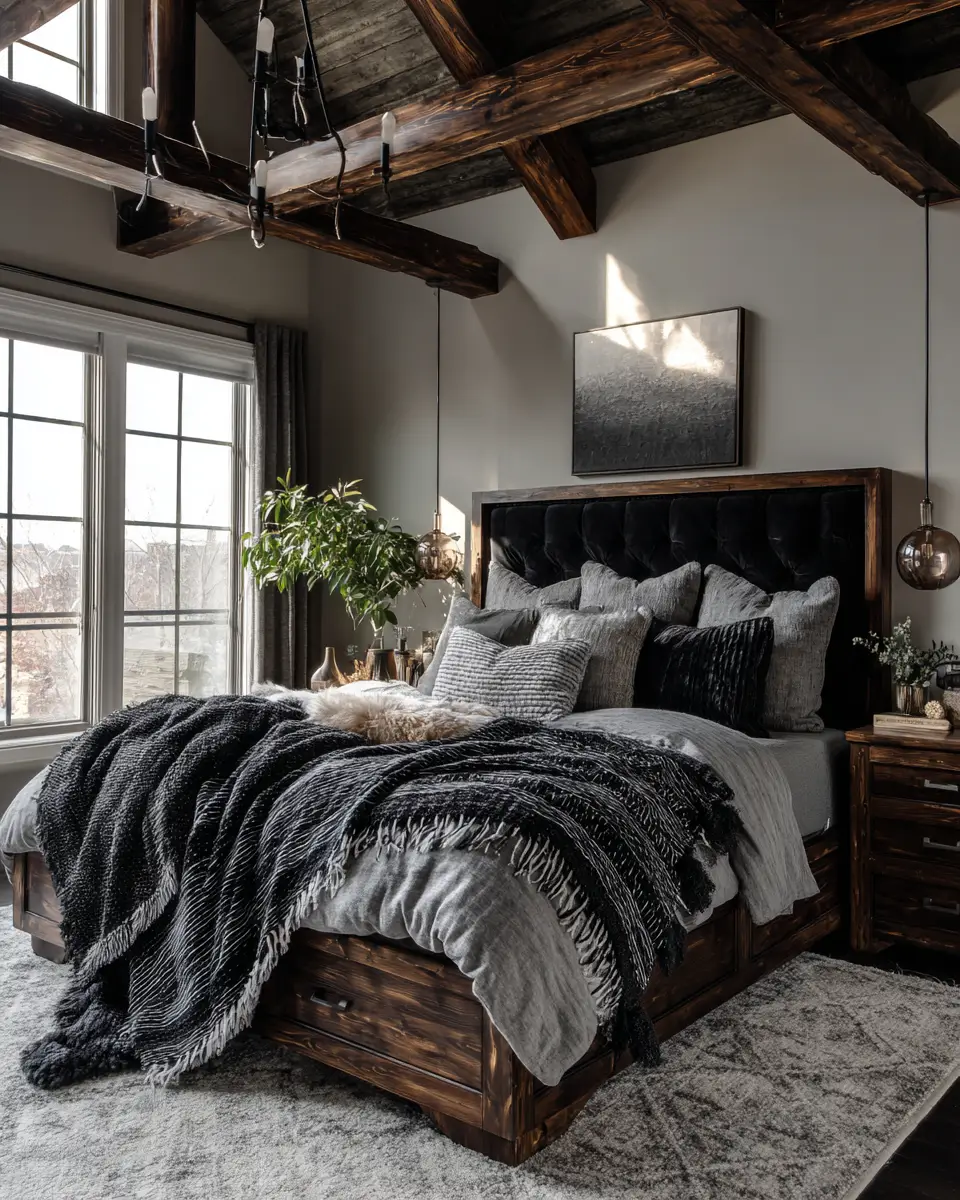 Black Rustic Bedroom Decor Ideas