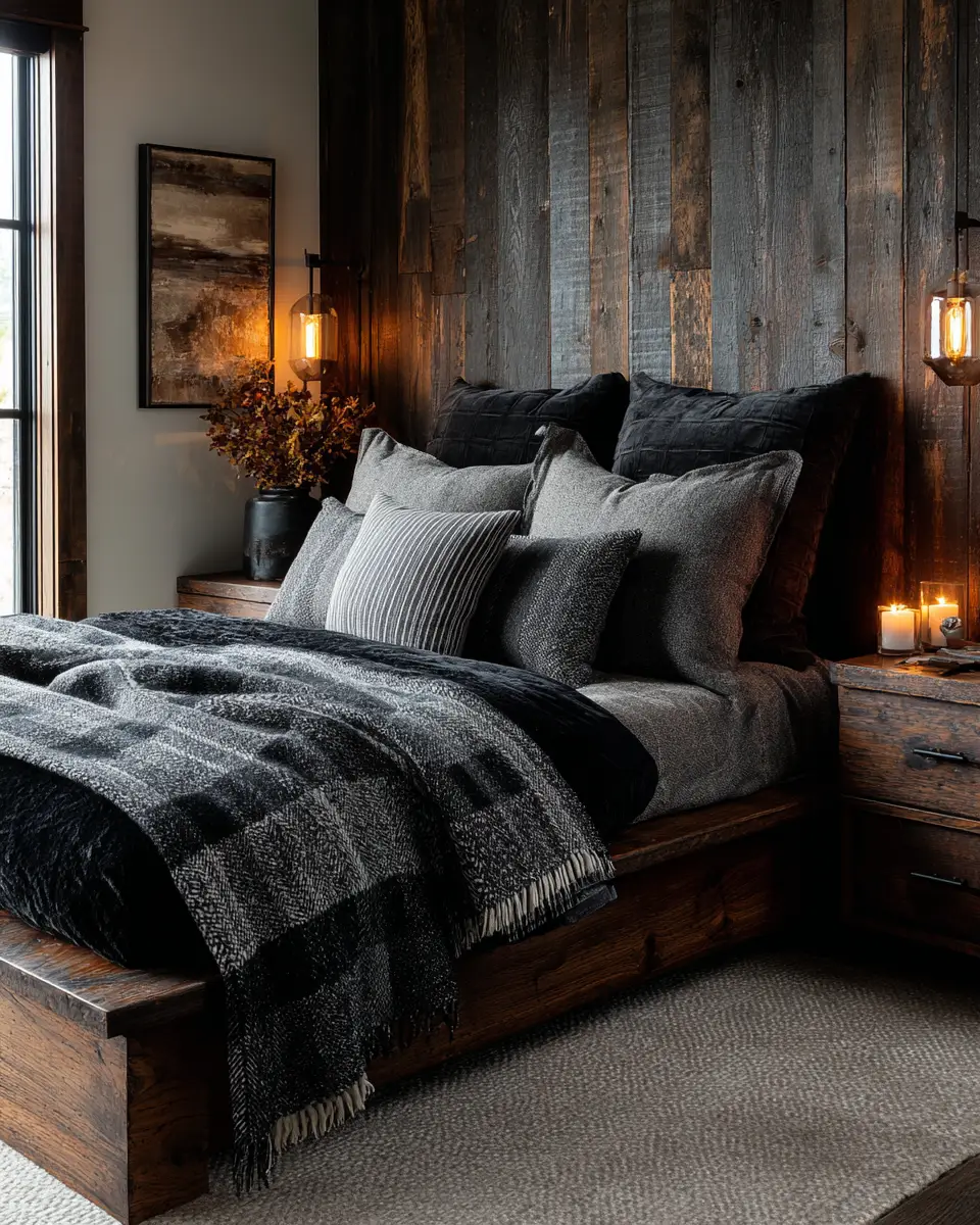 Black Rustic Bedroom Decor Ideas