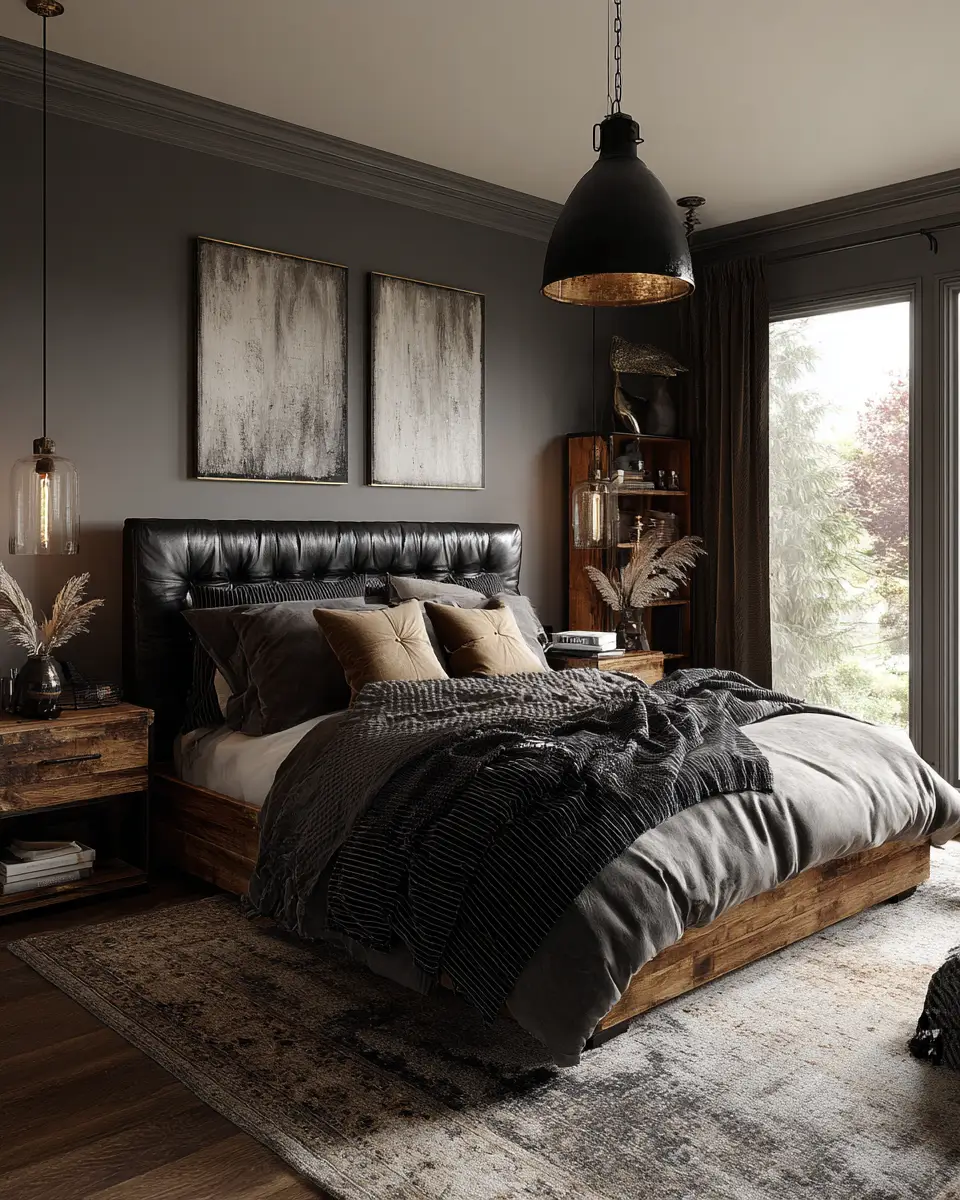 Black Rustic Bedroom Decor Ideas