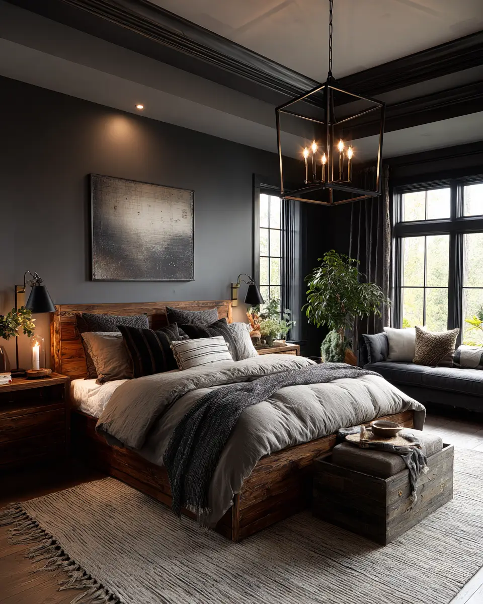 Black Rustic Bedroom Decor Ideas