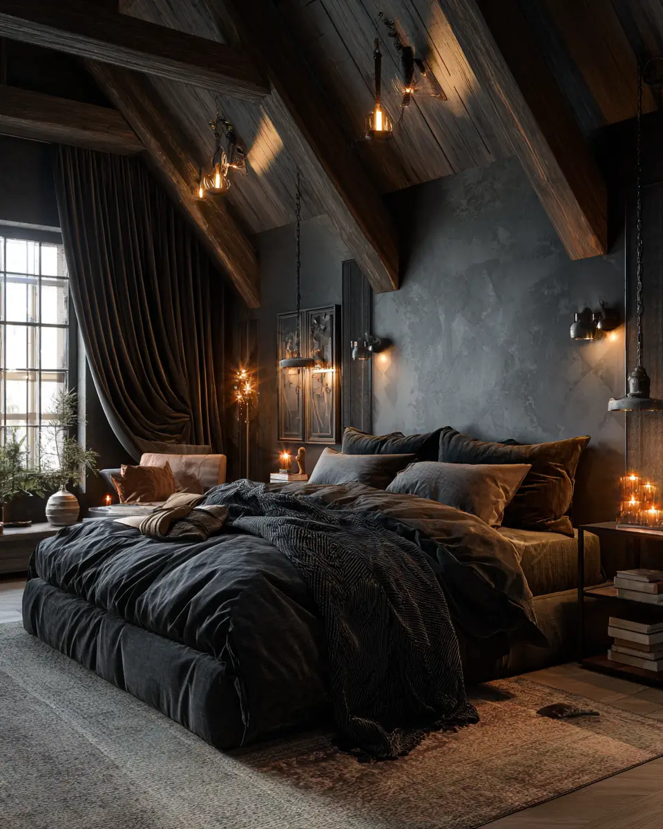 Black Rustic Bedroom Decor Ideas