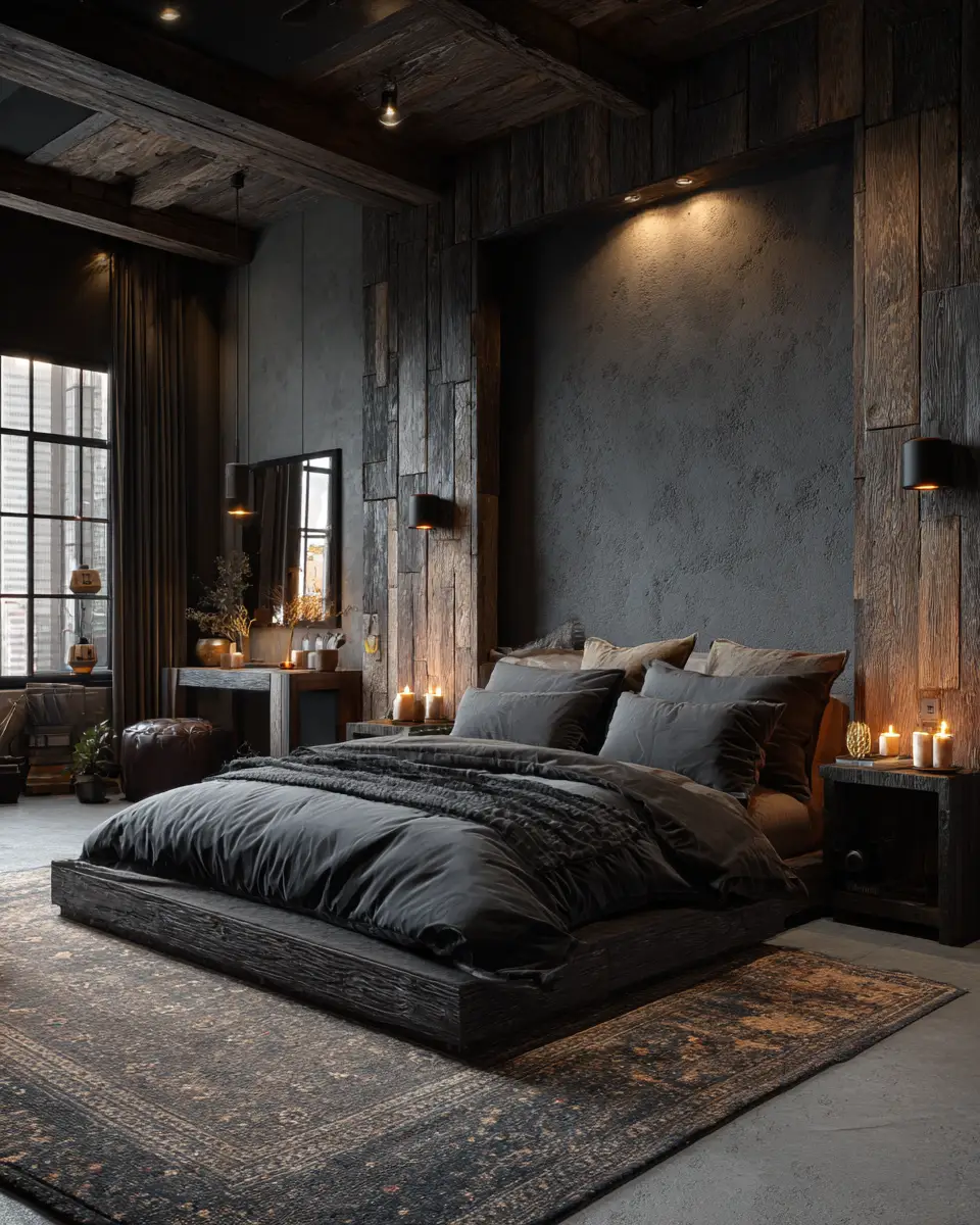 Black Rustic Bedroom Decor Ideas