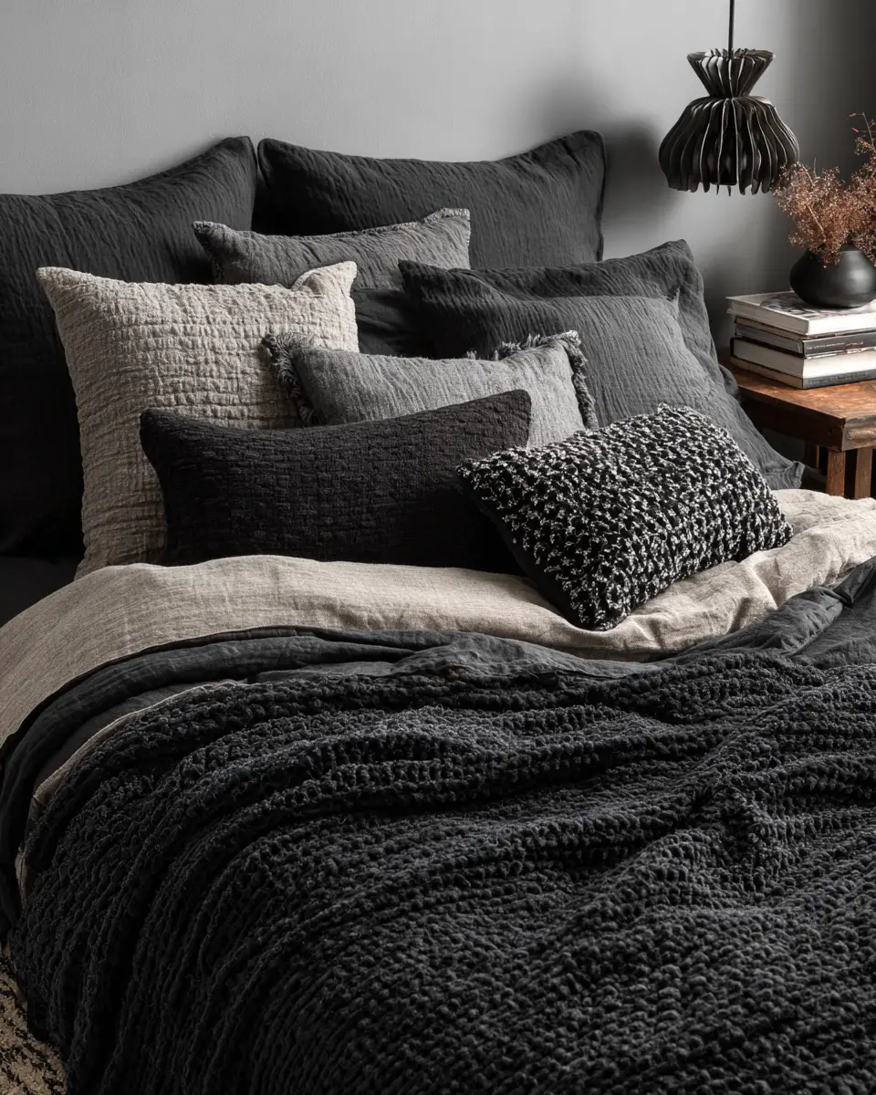 Black Scandinavian Bedroom Decor Ideas