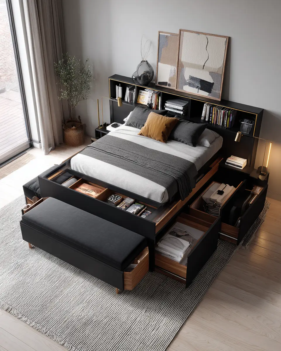 Black Scandinavian Bedroom Decor Ideas