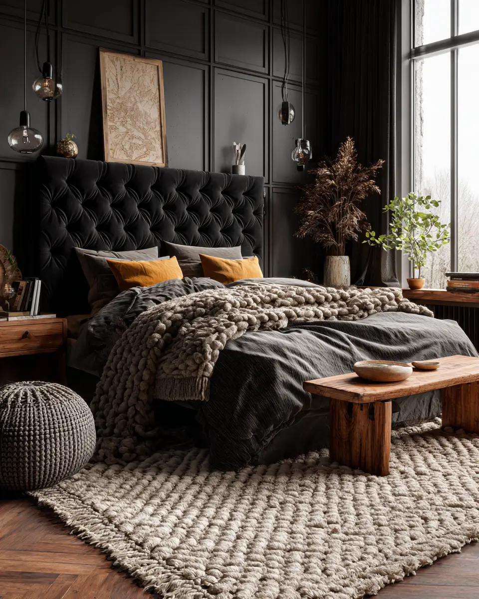 Black Scandinavian Bedroom Decor Ideas