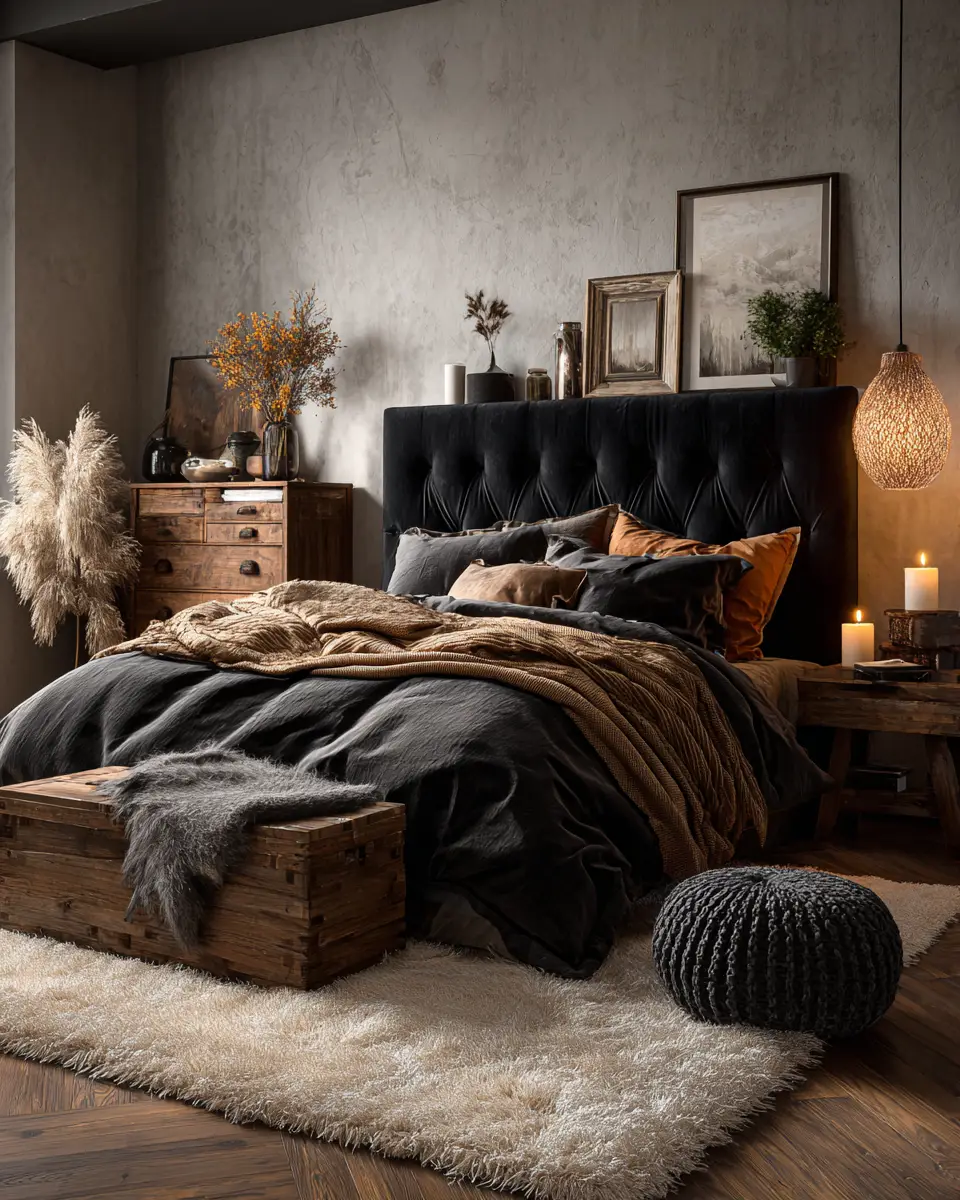 Black Scandinavian Bedroom Decor Ideas