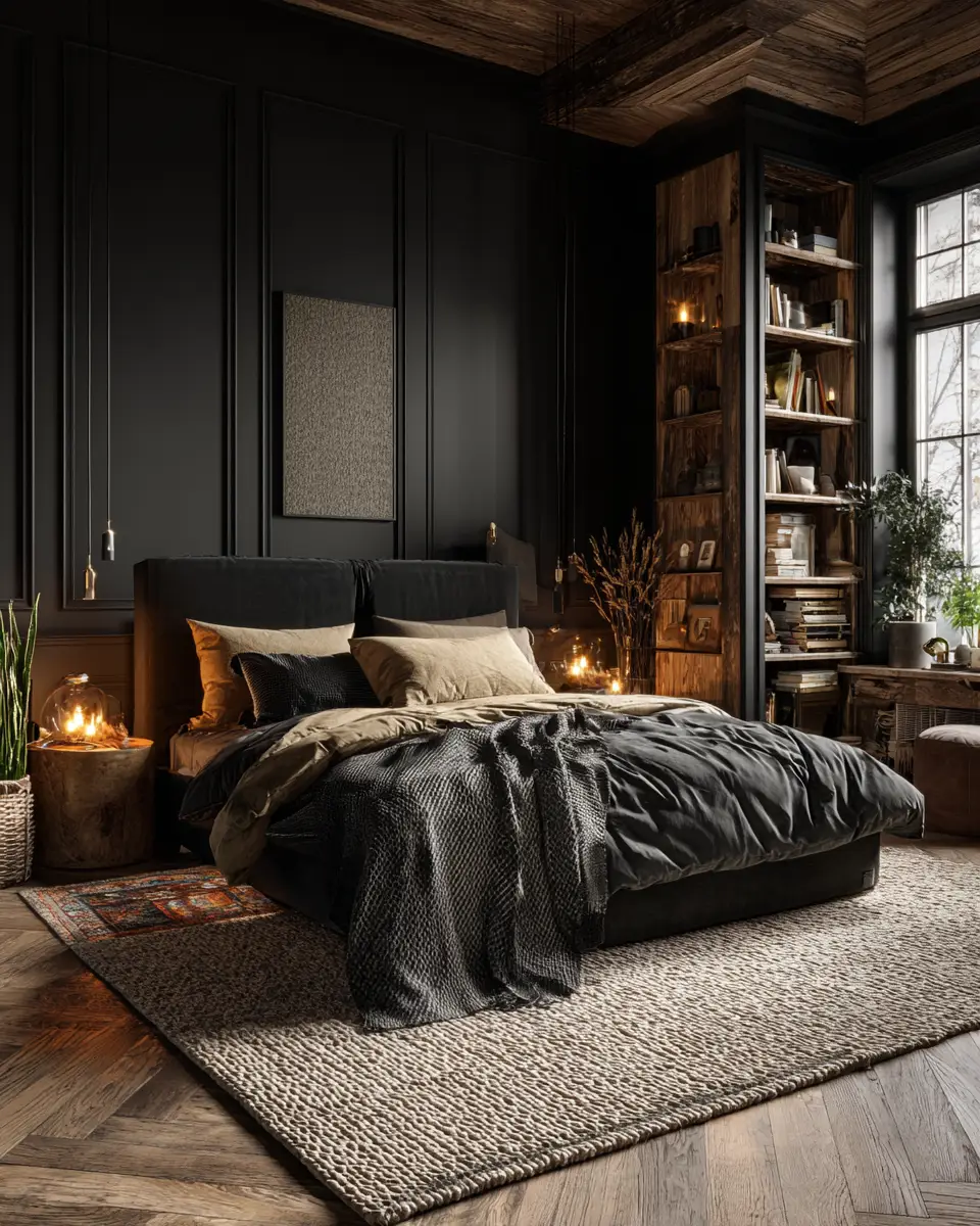 Black Scandinavian Bedroom Decor Ideas