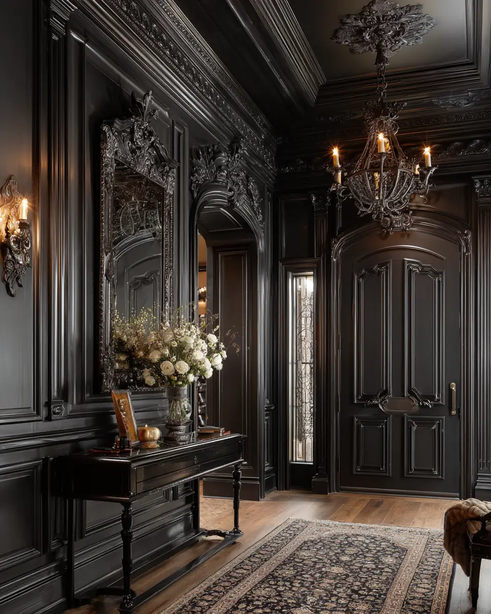 Black Traditional Entryway Decor Ideas