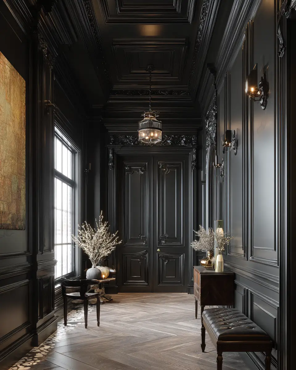 Black Traditional Entryway Decor Ideas