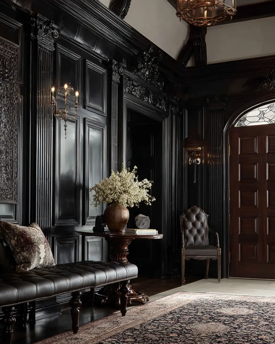 Black Traditional Entryway Decor Ideas