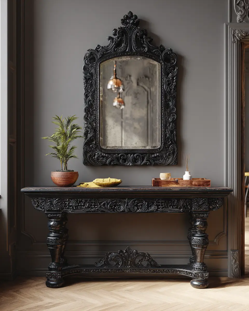 Black Traditional Entryway Decor Ideas