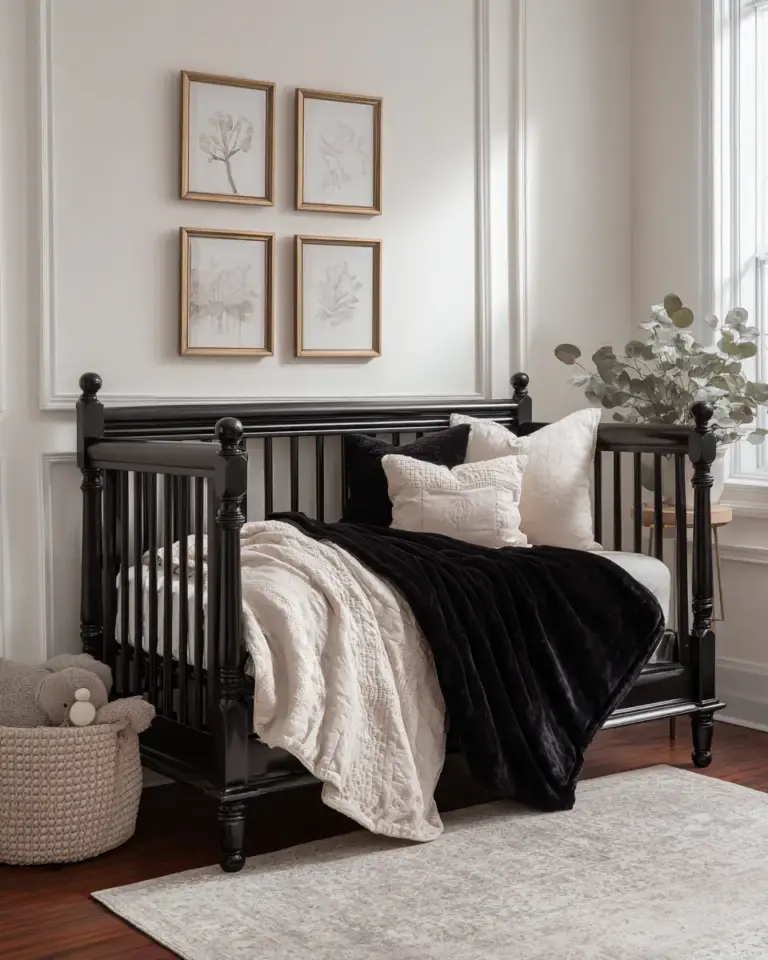 Black Traditional Nursery Decor Ideas - Featured