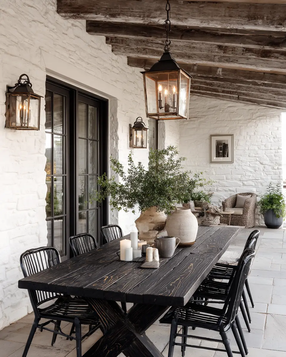 Black Traditional Patio Decor Ideas