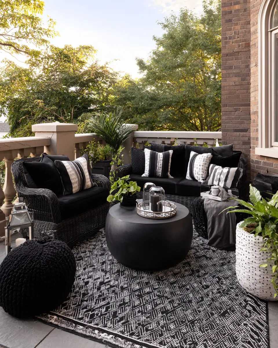 Black Traditional Patio Decor Ideas