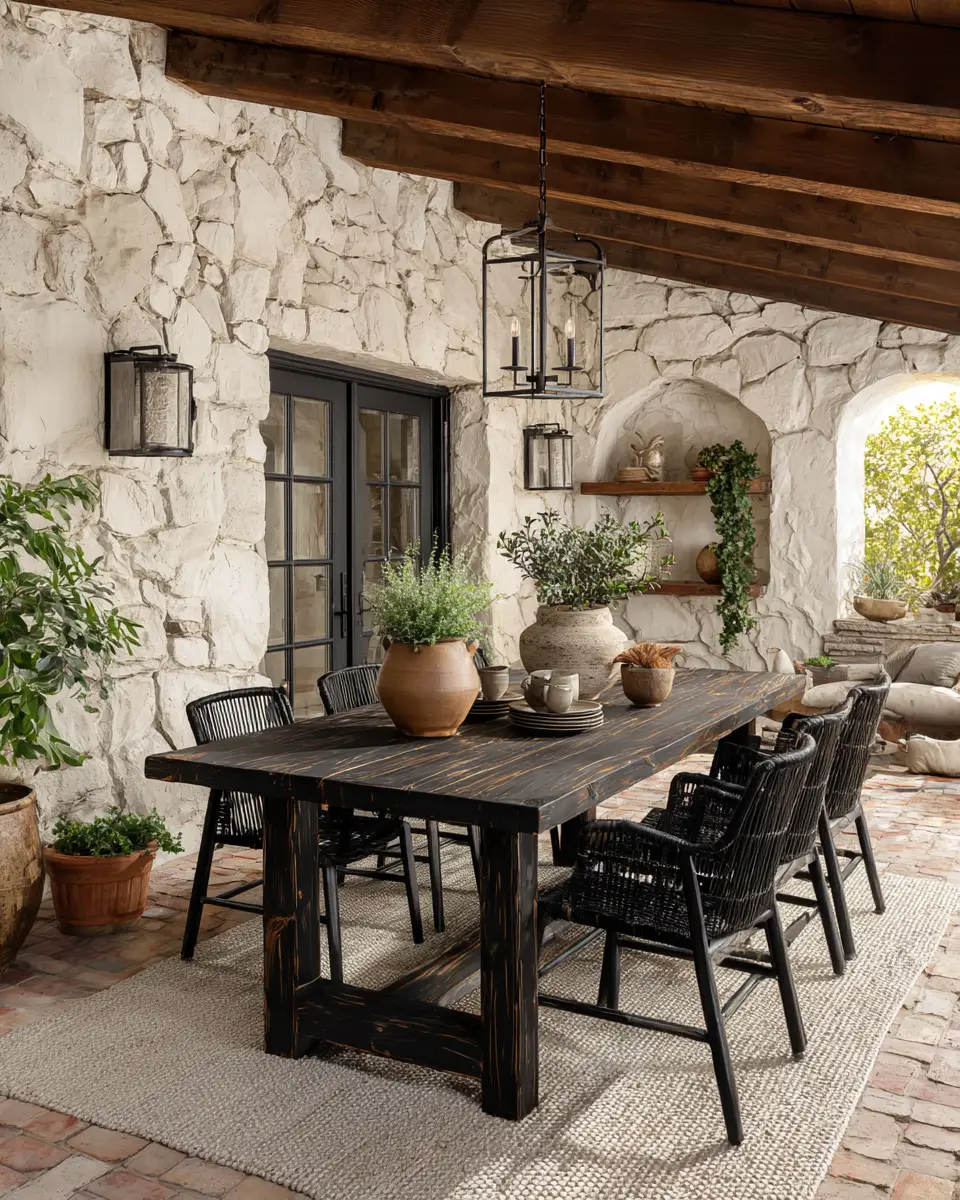 Black Traditional Patio Decor Ideas