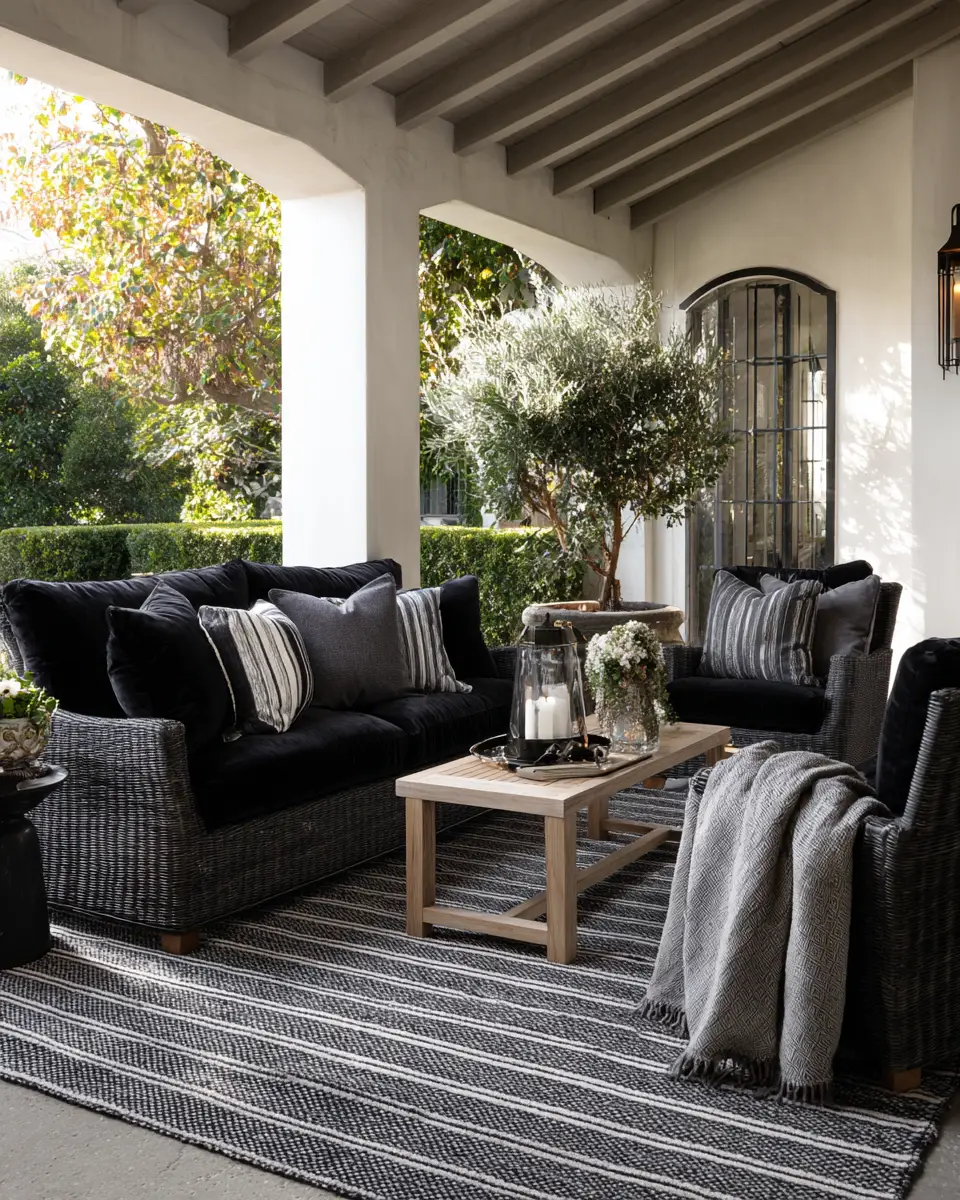 Black Traditional Patio Decor Ideas