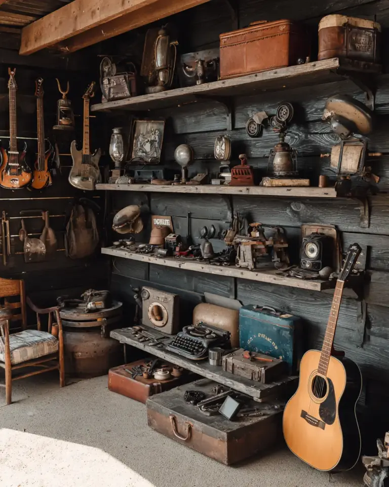 Black Vintage Garage Decor Ideas - Featured