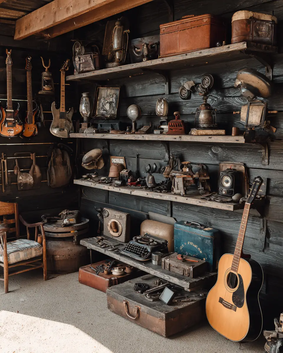 Black Vintage Garage Decor Ideas - Featured
