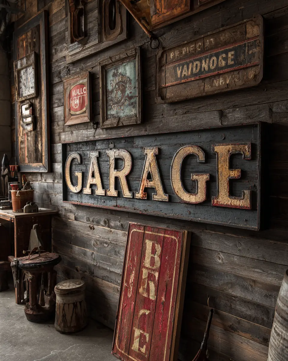 Black Vintage Garage Decor Ideas