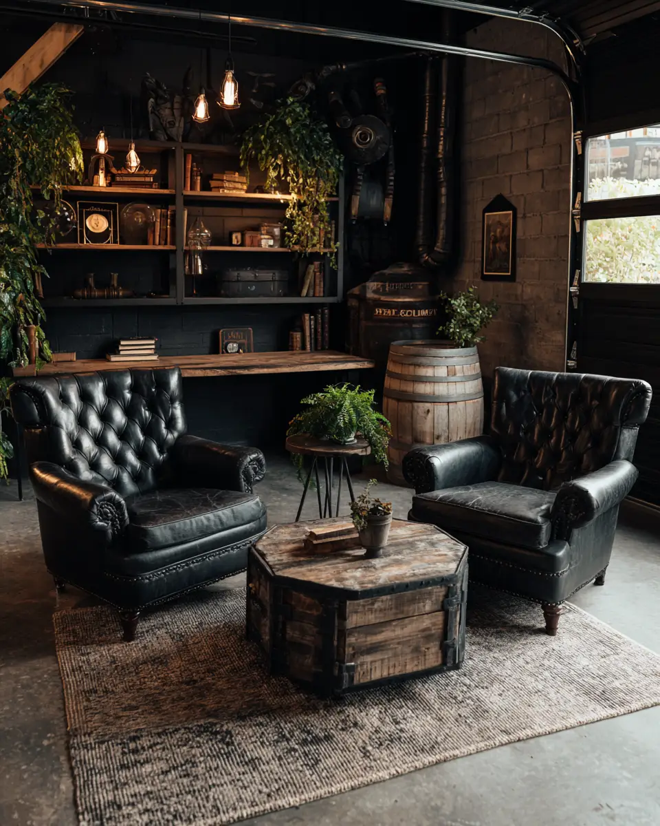 Black Vintage Garage Decor Ideas