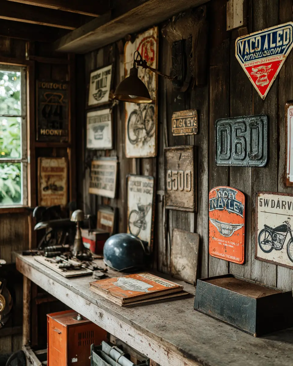 Black Vintage Garage Decor Ideas