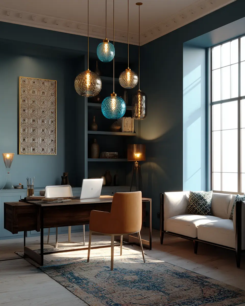 Blue Boho Home Office Decor Ideas