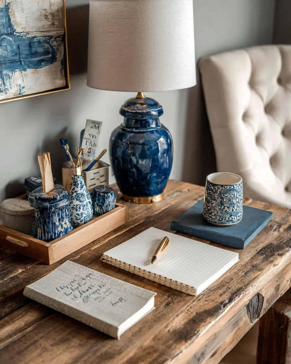 Blue Boho Home Office Decor Ideas