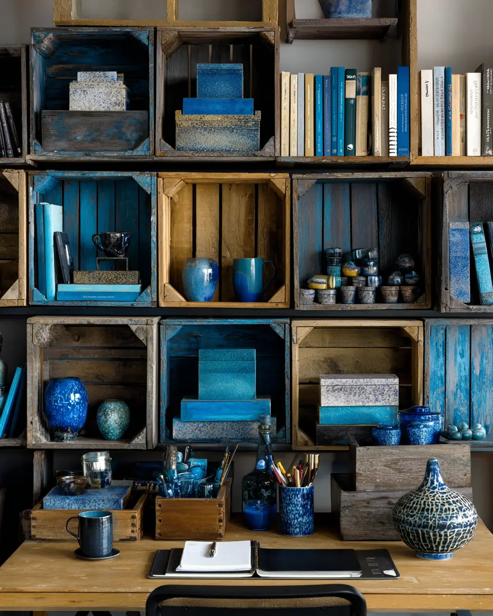 Blue Boho Home Office Decor Ideas