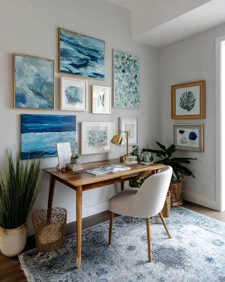Blue Boho Home Office Decor Ideas
