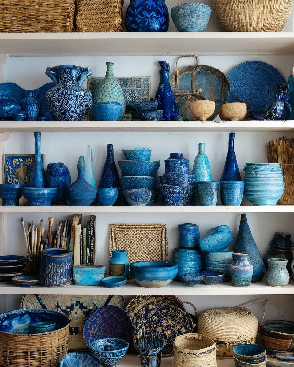 Blue Boho Home Office Decor Ideas