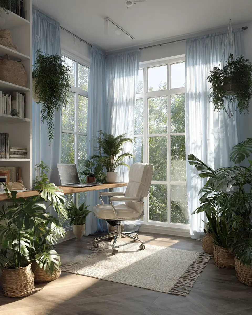 Blue Boho Home Office Decor Ideas