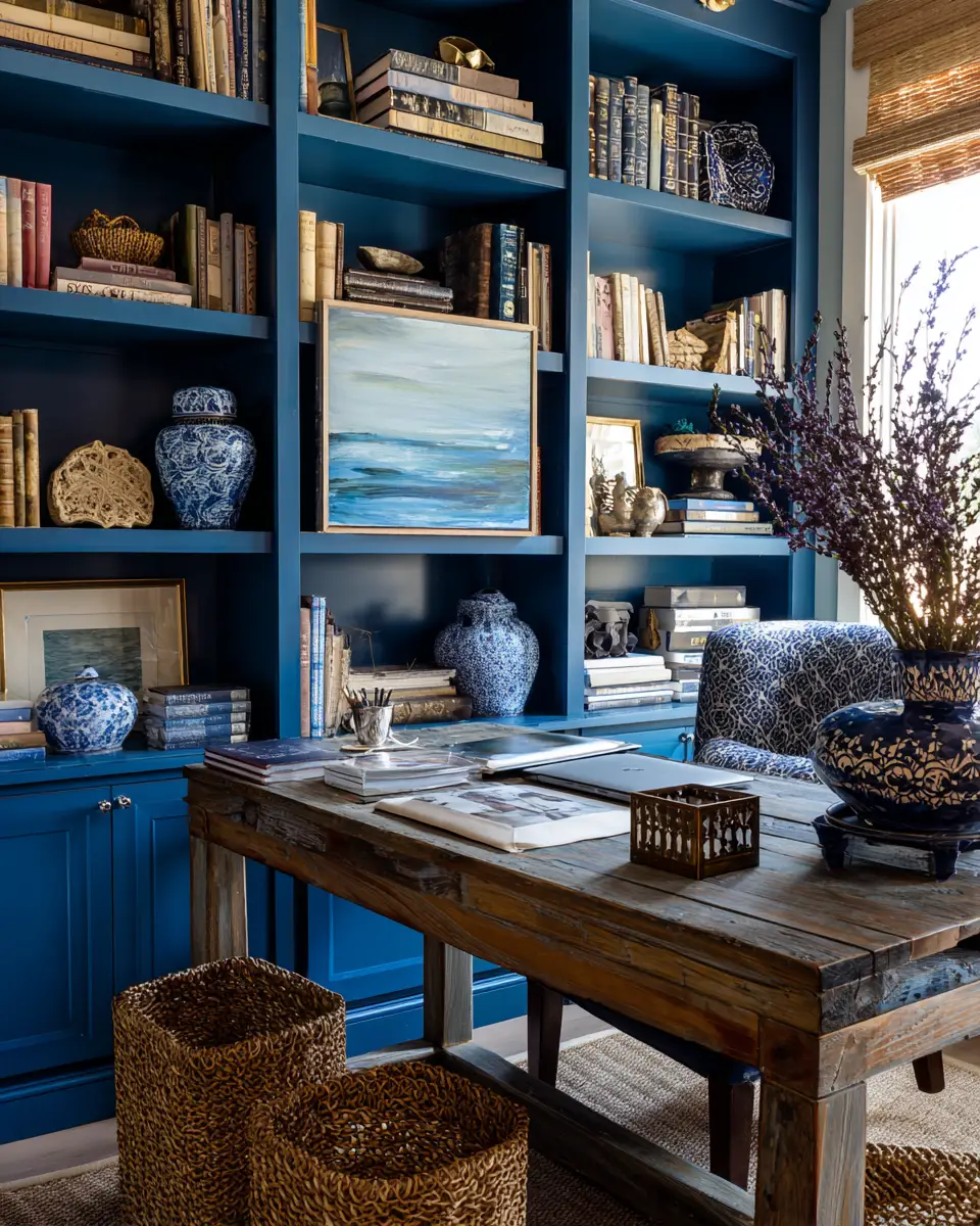 Blue Boho Home Office Decor Ideas