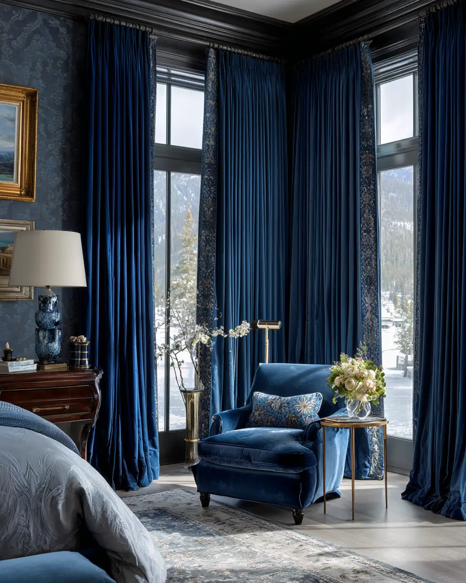 Blue Classic Bedroom Decor Ideas
