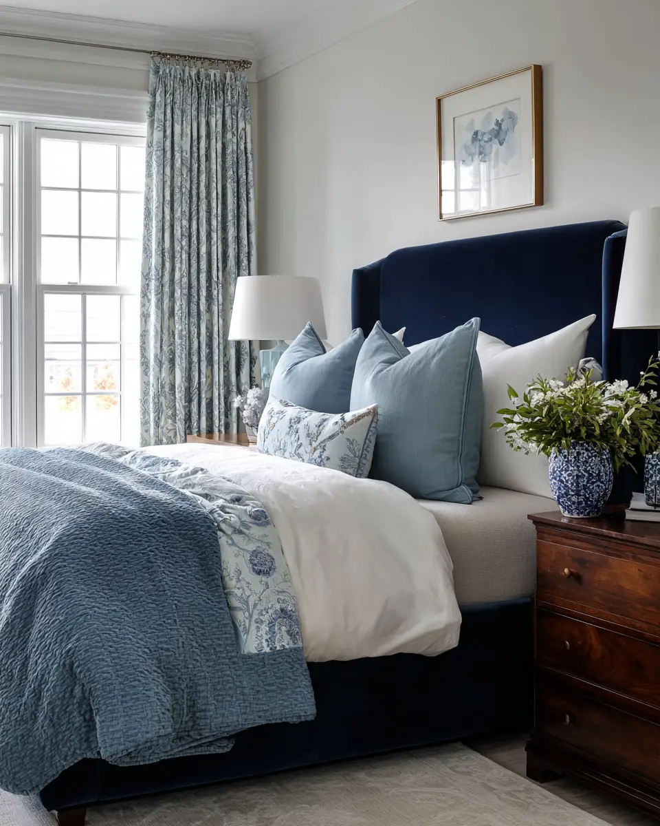 Blue Classic Bedroom Decor Ideas