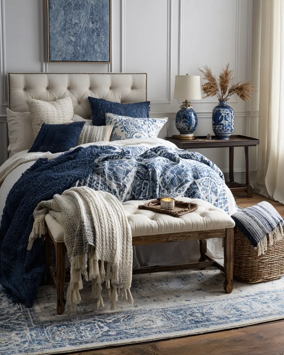 Blue Classic Bedroom Decor Ideas