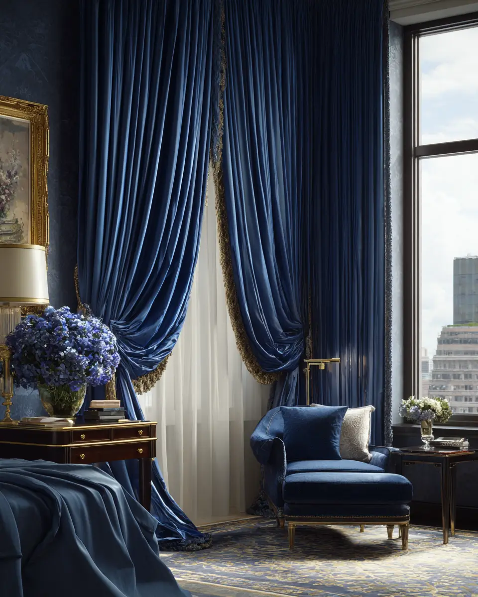 Blue Classic Bedroom Decor Ideas