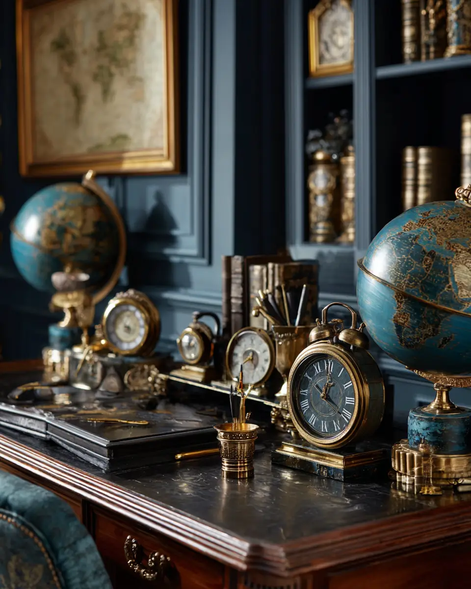 Blue Classic Home Office Decor Ideas