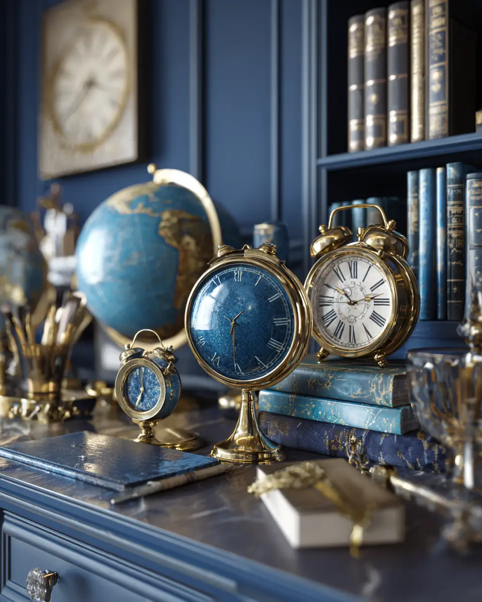 Blue Classic Home Office Decor Ideas