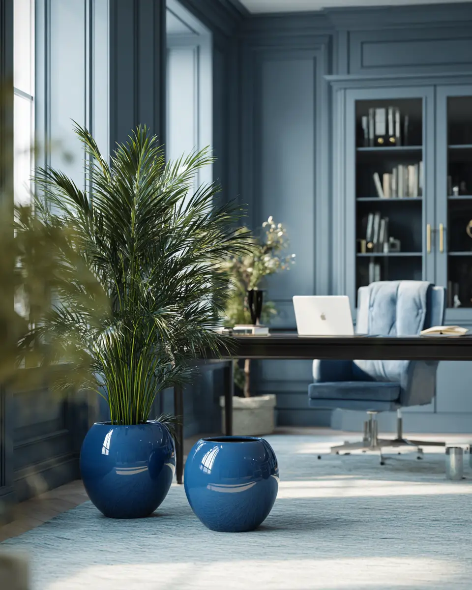 Blue Classic Home Office Decor Ideas