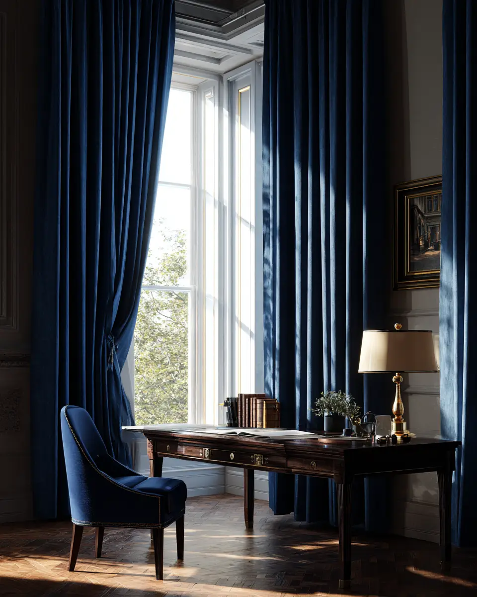 Blue Classic Home Office Decor Ideas