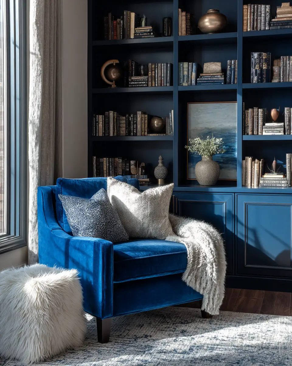 Blue Classic Home Office Decor Ideas