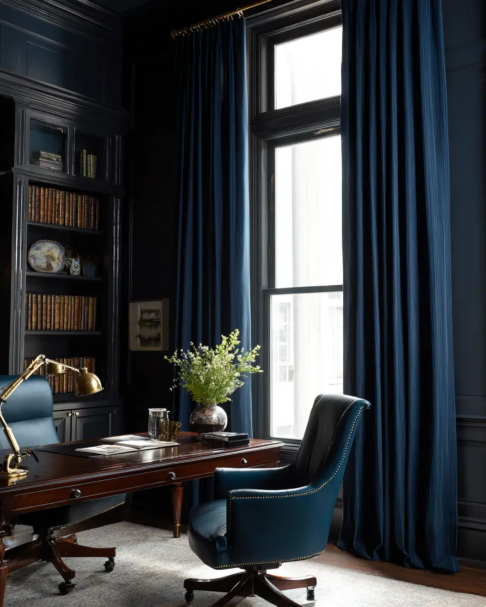 Blue Classic Home Office Decor Ideas