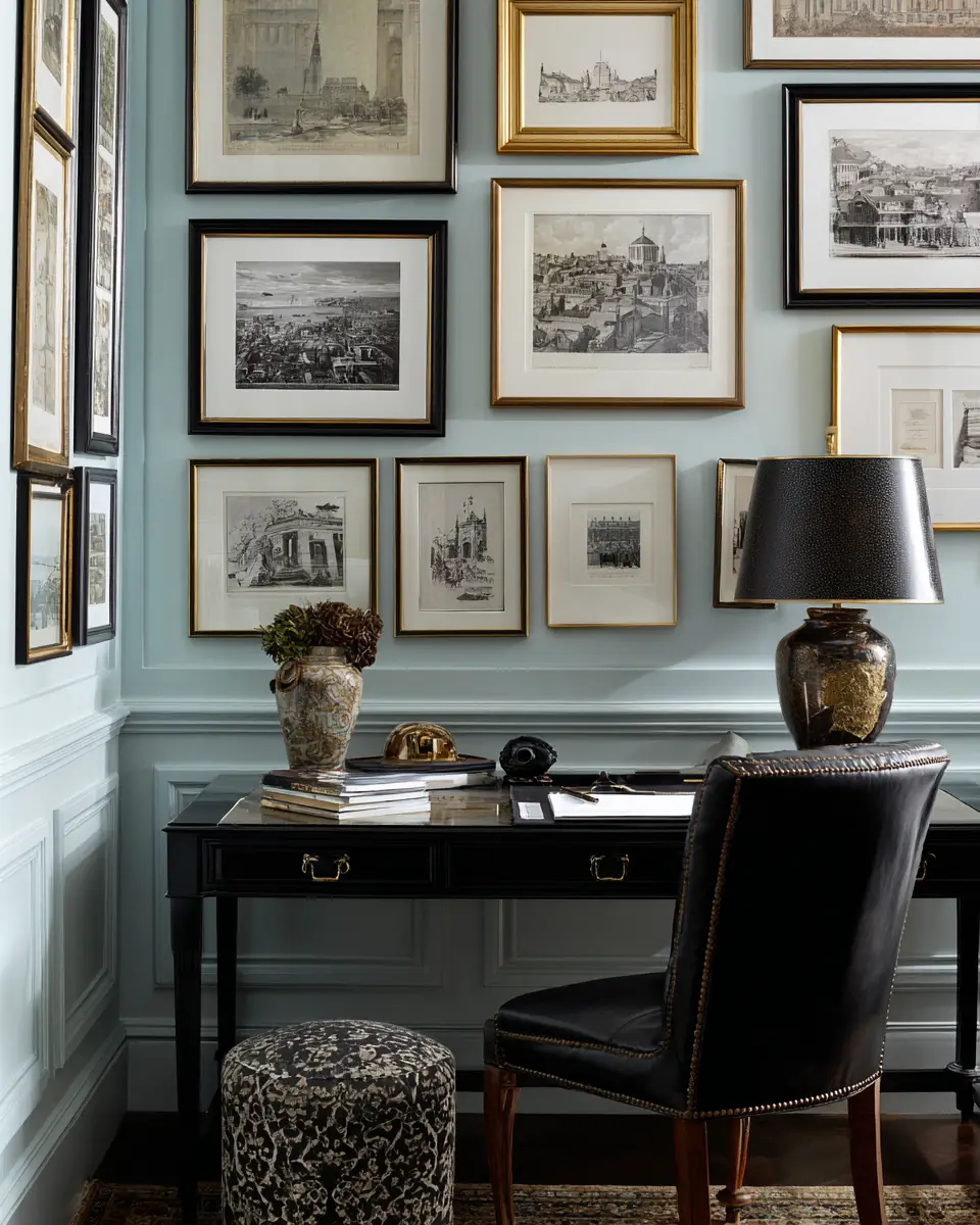 Blue Classic Home Office Decor Ideas