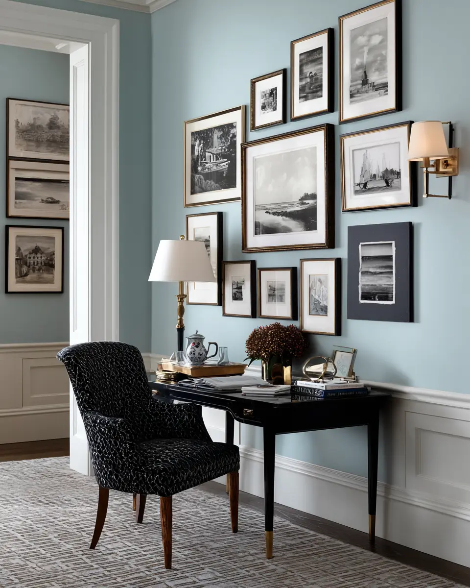 Blue Classic Home Office Decor Ideas
