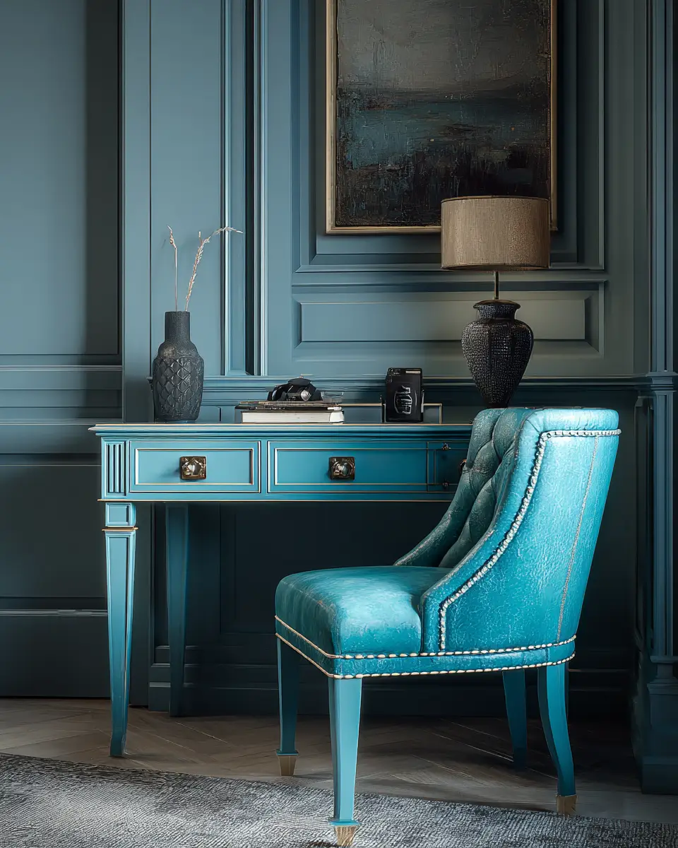 Blue Classic Home Office Decor Ideas